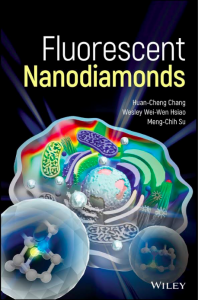 張煥正團隊著作的英文專書，介紹螢光奈米鑽石在生醫、物理、化學、天文等不同面向的應用與發展， 2018 年 11 月發表。 圖│Google books