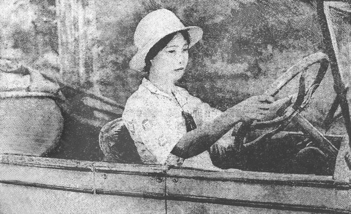 1928 年臺北州唯一的女司機吳謹女士 圖｜游鑑明提供