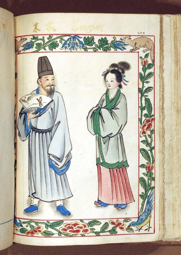 16 世紀末西班牙文獻中的唐人夫婦圖｜Boxer Codex, 1590, maintained by Indiana University Digital Library Program
