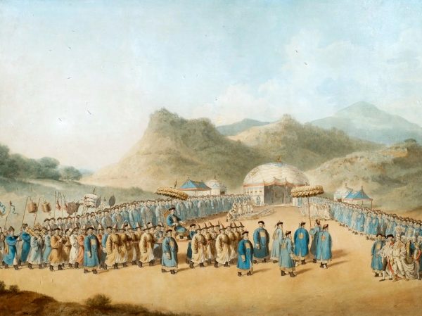 英使團製圖員威廉亞歷山大繪製的乾隆皇帝儀隊 圖｜Wikimedia