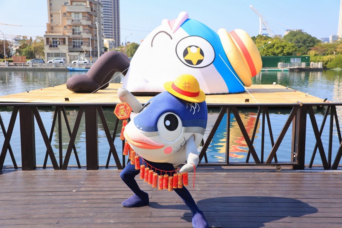新年期間出沒在安平運河的魚頭君 圖|臺南市政府「臺南旅遊」臉書